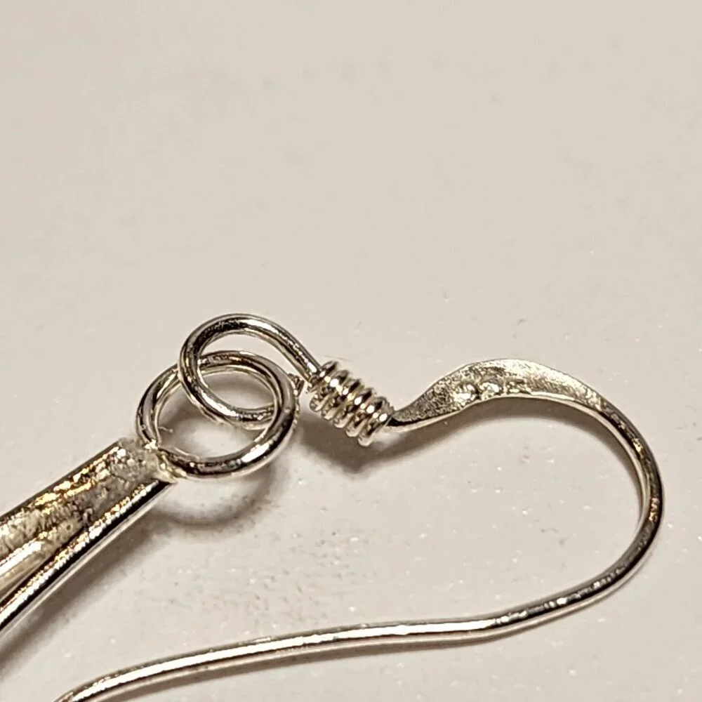 925 Silver Heart Dangle Earrings